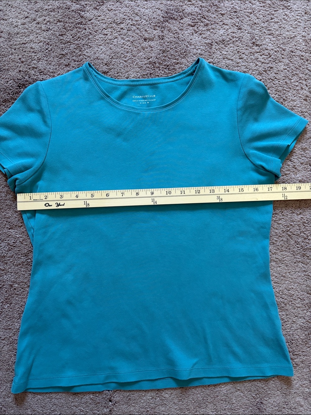 Charter Club Pima Cotton Short Sleeve Tees in Hot Pink & Teal (2-Pack) Size M - Picture 7 of 10